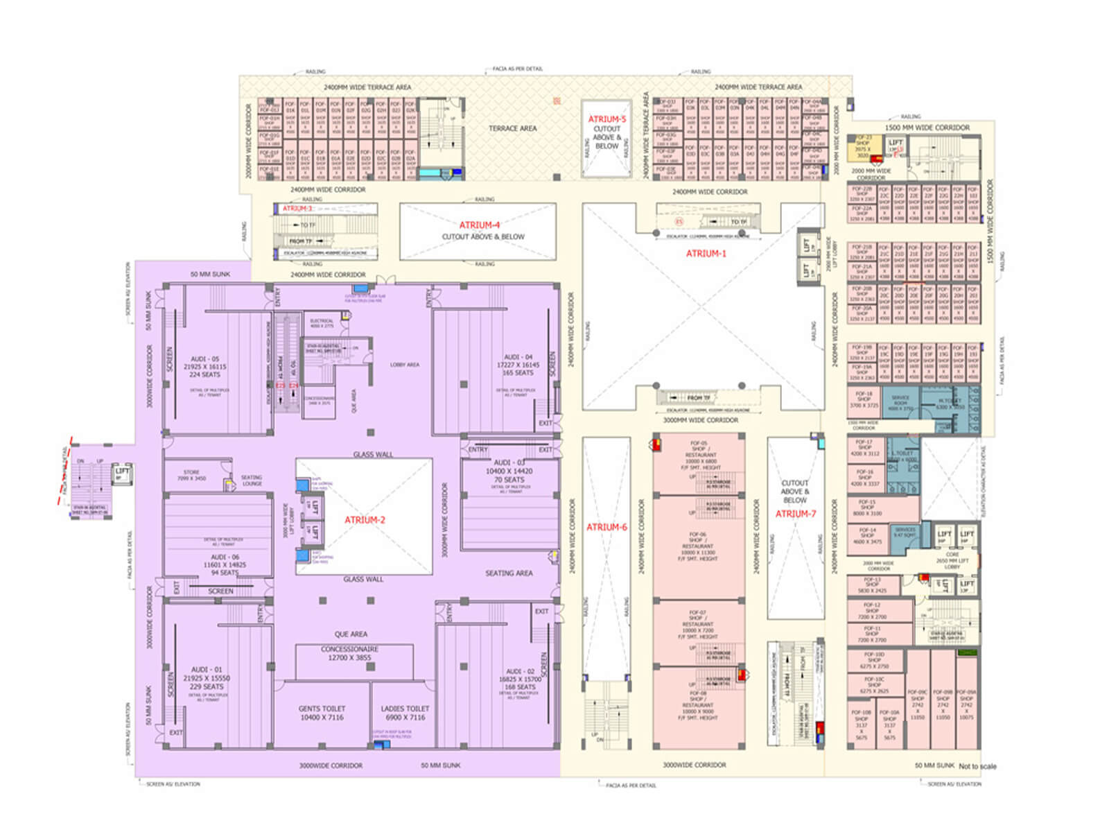 Fourth Floor Plan of Saya South X - Commercial Shops for Sale in Greater Noida West