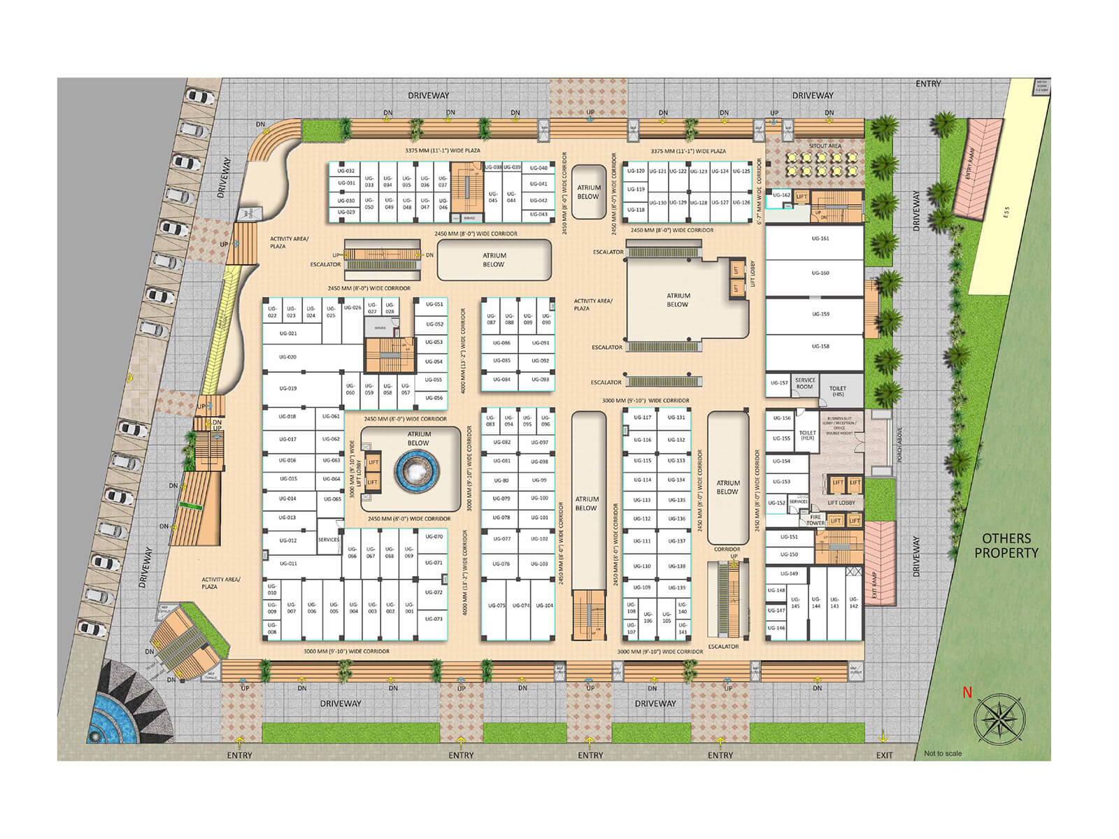 Ground Floor Plan of Saya South X - Commercial Properties in Greater Noida West