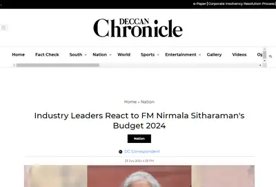 Industry Leaders React to FM Nirmala Sitharaman's Budget 2024